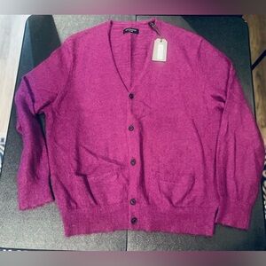 ALL SAINTS XL NWT “Kennedy Cardigan Electric Purple” Mohair Blend